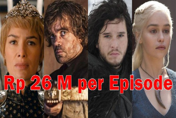 Ini Dia Gaji Pemeran Game of Thrones Per Episode